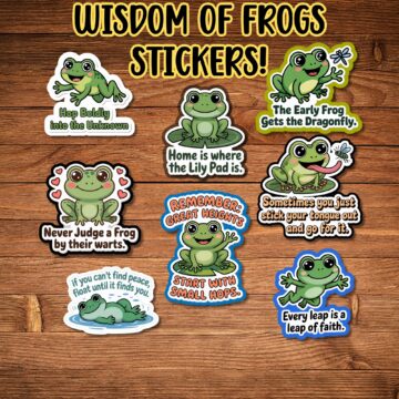 Frog Wisdom Sticker Set